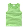 thumbnail image 4 of Big Kid Toddler Kids Baby Boys Girls Solid Tank Tops T Shirts Undershirts Summer Sleeveless Vest Light up High Tops Girls Cute off Shoulder for Teen Little Undershirts Size 5 8-9 Years Green, 4 of 4