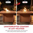 thumbnail image 5 of CostaElm 42'' Outdoor Fire Pit Table, 55,000 BTU Heat Output Gas Propane Fire Pit Table with Glass Wind Guards & Removable Cover Lid, Teak, 5 of 7