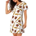thumbnail image 2 of Kdxio Chemise de Nuit Sport Imprimé Baseball pour Femmes Manches Courtes Chemise de Nuit Décontractée Imprimée Robe de Nuit Ample Confortable Pyjama, 2 of 6