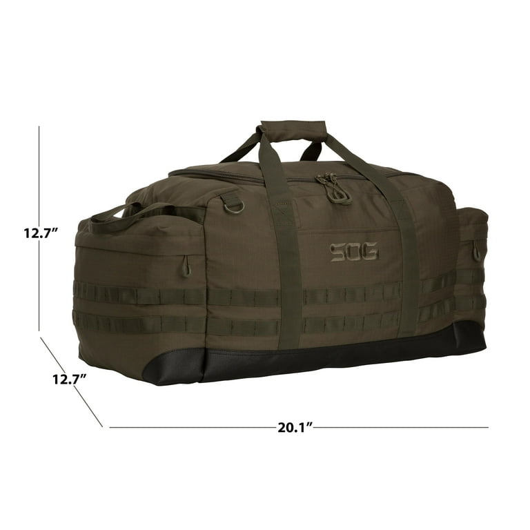 SOG Outbound 12.7 Duffel Backpack with Adjustable Straps, Green