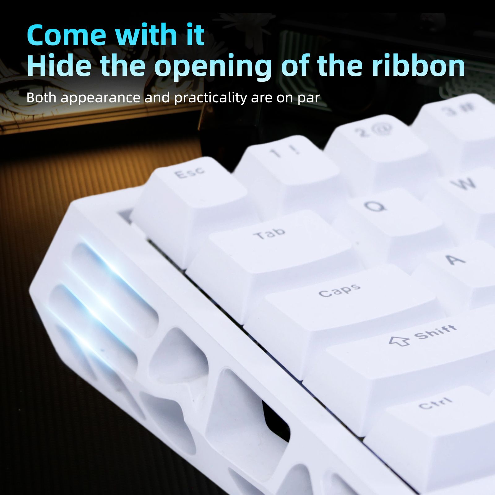 AsterOutdoor 61-Key Mechanical Gaming Keyboard RGB Backlit photo 8