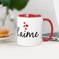 thumbnail image 4 of CafePress - Je Taime, I Love You, French Word Art Mugs - 11 oz Ceramic Mug - Novelty Coffee Tea Cup, 4 of 6