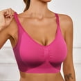 thumbnail image 4 of Lumtrix V Neck Sports Bra for Women Padded Push up Sport Bras Adjustable Thin Straps Light Support Yoga Bra Pink 40, 4 of 4