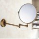 thumbnail image 3 of Antique Brass Wall Mounted Bathroom Mirror 8 Inch Round 3x Magnification 360 Degree Adjustable Makeup Mirror(gold)-2025, 3 of 5