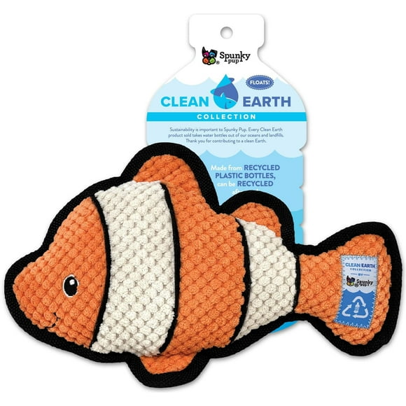 Clean Earth Plush - Poisson clown texturé - 100 % durable
