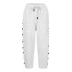 thumbnail image 4 of Pantalones capri de verano con cintura elástica y botones laterales para mujer: color liso, estilo informal/deportivo con elasticidad, 4 of 5