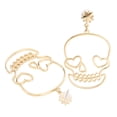 thumbnail image 3 of Regalo de decoración de calavera, 1 par de pendientes de calavera de metal, pendientes decorativos, rendimiento finamente afinado, 3 of 12