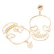 thumbnail image 5 of Pendientes de calavera, 1 par de pendientes Pendientes de calavera Decoraciones para orejas Respuesta rápida, 5 of 9