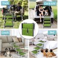 thumbnail image 4 of Extra Wide Dog Stairs for Large Dogs, Portable Dog Steps with Artificial Grass Surface, Dog Ramp for Car and SUV, Durable Dog Car Stairs for Vehicle, Truck and High Bed, Support Up to 200 lbs, 4 of 7