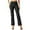 w93# Black906, variant on Women'S Work Pants Front Flat Solid Color Dress Pants High Elastic Waisted Trousers Straight Wide Leg Pants Button Down Casual Trousers With Pockets Summer Lightweight Leggings,Black,M
