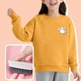 thumbnail image 6 of SGFCWSX Girls Fleece Sweatshirt Long Sleeve Pullover Sweatshirts Kids Crew Neck Casual Tops Orange Size 4-5T, 6 of 6