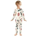 thumbnail image 6 of FORMRS Toddler Unisex Long Sleeve Top and Pants Pajama Set 2-Piece Sleepwear, Sizes 18M-8Y, Beige Christmas Candy Canes, 6 of 6