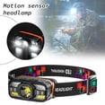 thumbnail image 3 of Motion Sensor Headlamp with Multiple Light Sources, Dual Modes, Rainproof, ABS Material for Outdoor Night Activities, 3 of 9