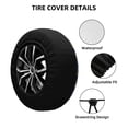 thumbnail image 2 of Logiee Uncaria Flower Print Spare Tire Cover, Universal Wheel Protectors,Waterproof Dust-Proof UV Sun Wheel Tire Cover,Fit for SUV, RV, Travel Trailer, Truck-16 inch, 2 of 6