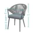 thumbnail image 6 of Nuu Garden 2 Piece Outdoor Aluminum Chair Set, Woven Rope Conversation Chairs with Seat Cushions, Dark Gray, 6 of 10