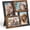 Ink Black + Rustic Brown, variant on Collage Picture Frames, 4x6 for Wall Decor, Multi Family Photo for Gallery Decor, Hanging Display, Set of 4, Pale Gold URPF025A01