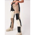 thumbnail image 1 of Mialoley Femmes Patchwork Couleur des Blocs Jeans, Pantalon Denim Taille Haute, 1 of 10