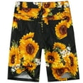thumbnail image 2 of SSLR Youth Big Boy's Hawaiian Classic Fit Casual Flowers Shorts Pants, 2 of 7