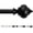 Black, variant on Decorative Silver Grey Curtain Rods for Windows 48 to 84 Inches, Classic Adjustable 3/4 Inch Diameter Single Curtain Rod Set for Bedroom Living Room, Curtain Rod with Silver Grey Finials