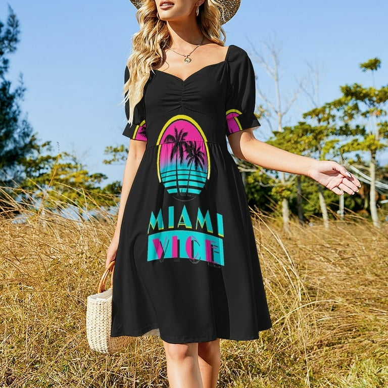 Miami Vice Dress summer clothes women clothes Woman fashion prom dress 2024  - Walmart.com