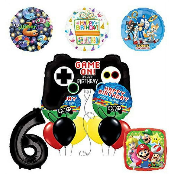 Mayflower Products Video Gamers 6th Birthday Party Supplies Balloon Decorations