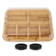 thumbnail image 2 of Tabla De Cortar, Tapa De Bloqueo Transparente, Compartimentos Integrados Portátiles De Bambú, Tabla De Charcutería Cubierta De Doble Cara Para Cocina, 2 of 7