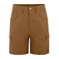 thumbnail image 7 of Women's Loose Solid Color Mini Pant Summer Beach Shorts Buttons Short Hot Pants Cargo Shorts, 7 of 7