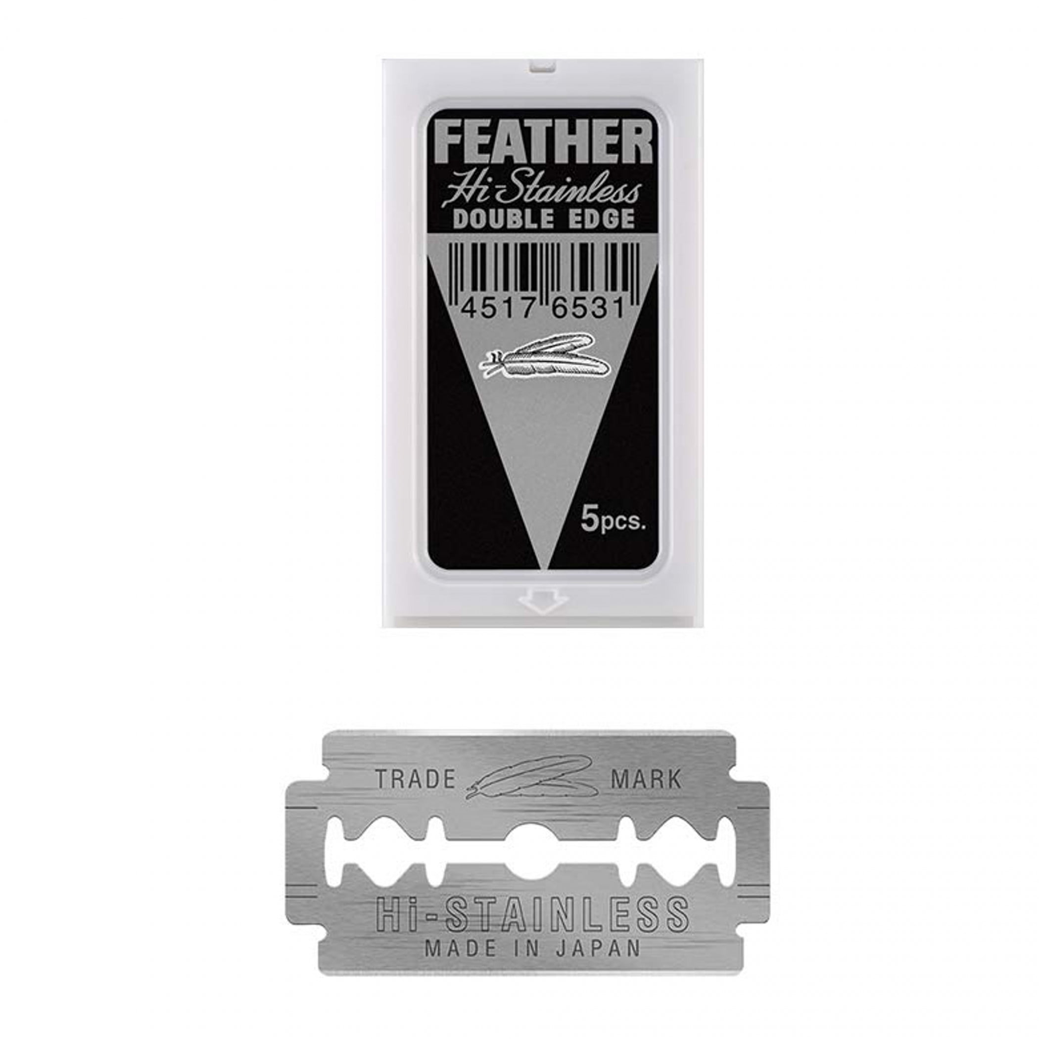 Feather Black Platinum Double Edge Razor Blades-100 Blade Pack
