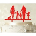 thumbnail image 1 of Personalized Family Cake Topper Custom Silhouette Wedding Cake Topper Cake Decorations Option Available 6-7 Inches Wide, 1 of 1