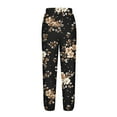 thumbnail image 6 of Lounge Pants Women Horkkom Casual High Waisted Boho Pants Comfy Yoga Trousers Pants with Pockets XL, 6 of 6