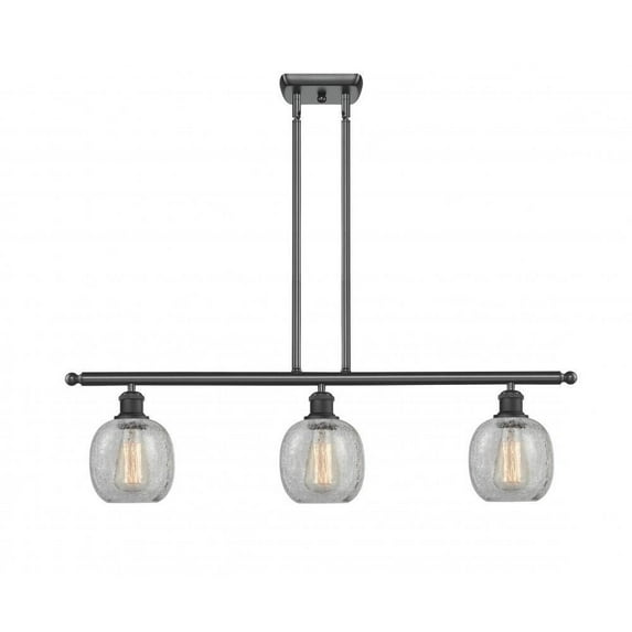 Innovations 516-3I-BK-G105-LED Belfast 3 Light Island Light part of the Ballston Collection, Matte Black