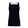 thumbnail image 4 of ALLLIST Spring Tops for Women 2024 Trendy Blue Cami Solid Sleeveless Crew Neck Tank Tops Women's Tank Tops M, 4 of 6