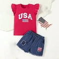 thumbnail image 2 of YABCSAZ 4th of July Toddler Baby 2Piece Playwear Sets Sleeveless American Flag Tank Tops+Shorts Kids Summer Casual Clothes Girls Boys Independence Day Patriotic Outfits Size 3 Years, 2 of 8