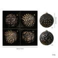 thumbnail image 3 of 4Pcs 3.93Inch Farmhouse Ball Christmas Ornaments, Ball Vintage Style Christmas Decorations, Holiday Decor with Assorted Designs for Christmas Tree Thanksgiving Party Decoration, 3 of 6