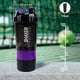 thumbnail image 3 of XTKS Botella Coctelera - Taza Coctelera de Proteínas con Compartimentos de Almacenamiento - Botellas de Batido de Entrenamiento a Prueba de Fugas con Mezclador para una Mezcla Suave - 500ML/16oz (PÚRP, 3 of 5