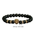 thumbnail image 3 of SUSHANG Stone Lion Head Bracelet Beaded Bracelets for Men Women 8Mm Tiger Eye Bead Bracelet Adjustable Natural Lava Rock Stone Oil Anxiety Aromatherapy Bracelets Jewelry Gifts, 3 of 4