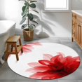 thumbnail image 4 of Round Area Rug-3ft Gradient Red Flower Non Slip Washable Circle Carpet Soft Large Floor Rugs for Living Room Bedroom Nursery Office, 4 of 9