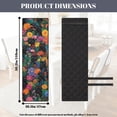 thumbnail image 4 of TSOVTHRID Black Cat Colorful Floral Print Quilted Dining Chair Cushion Covers Stretchy Comfy Seat Cushion Slipcovers Removable Armless Chair Covers with Detachable Strap, Set of 4, 4 of 7