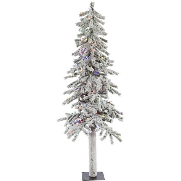 Vickerman PreLit 5' Flocked Alpine Artificial Christmas Tree, LED