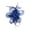 Blue, variant on Fascinators Derby Hats for Women Lady Church Clip Wedding Cap Birdcage Veil