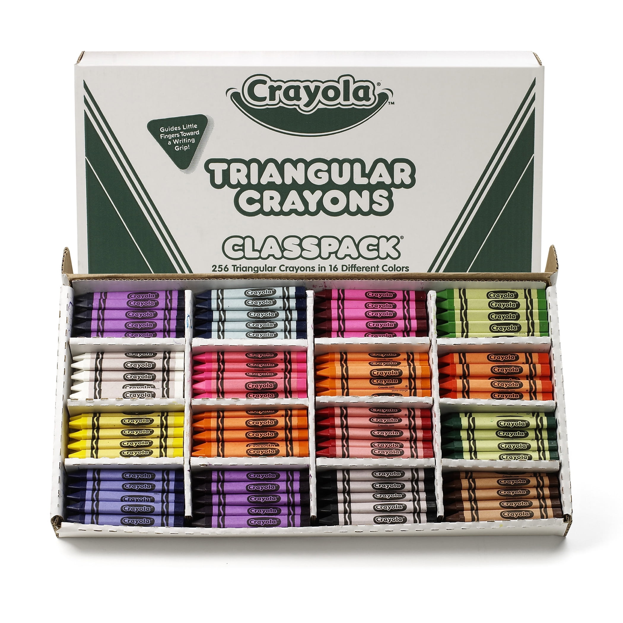 Jovi Triwax Triangular Crayons; Classroom Pack of 72 (6 Each of 12 Colors)  plus 2 sharpeners