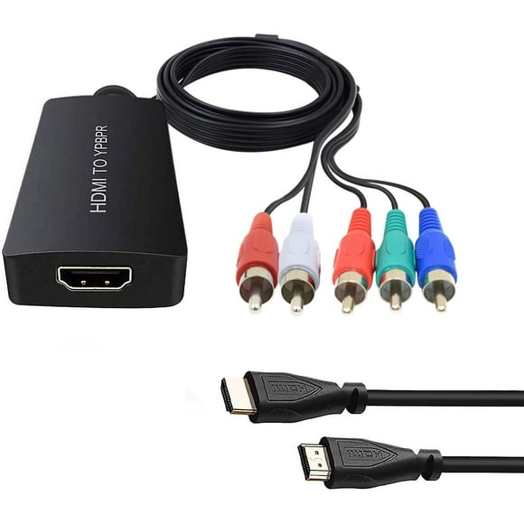 Dingsun HDMI to Component Converter HDMI to YPbPr Component RGB + R/L Audio Adapter Support 720/1080P, HDMI Converter for Apple TV, PS3/PS4, WII, Xbo