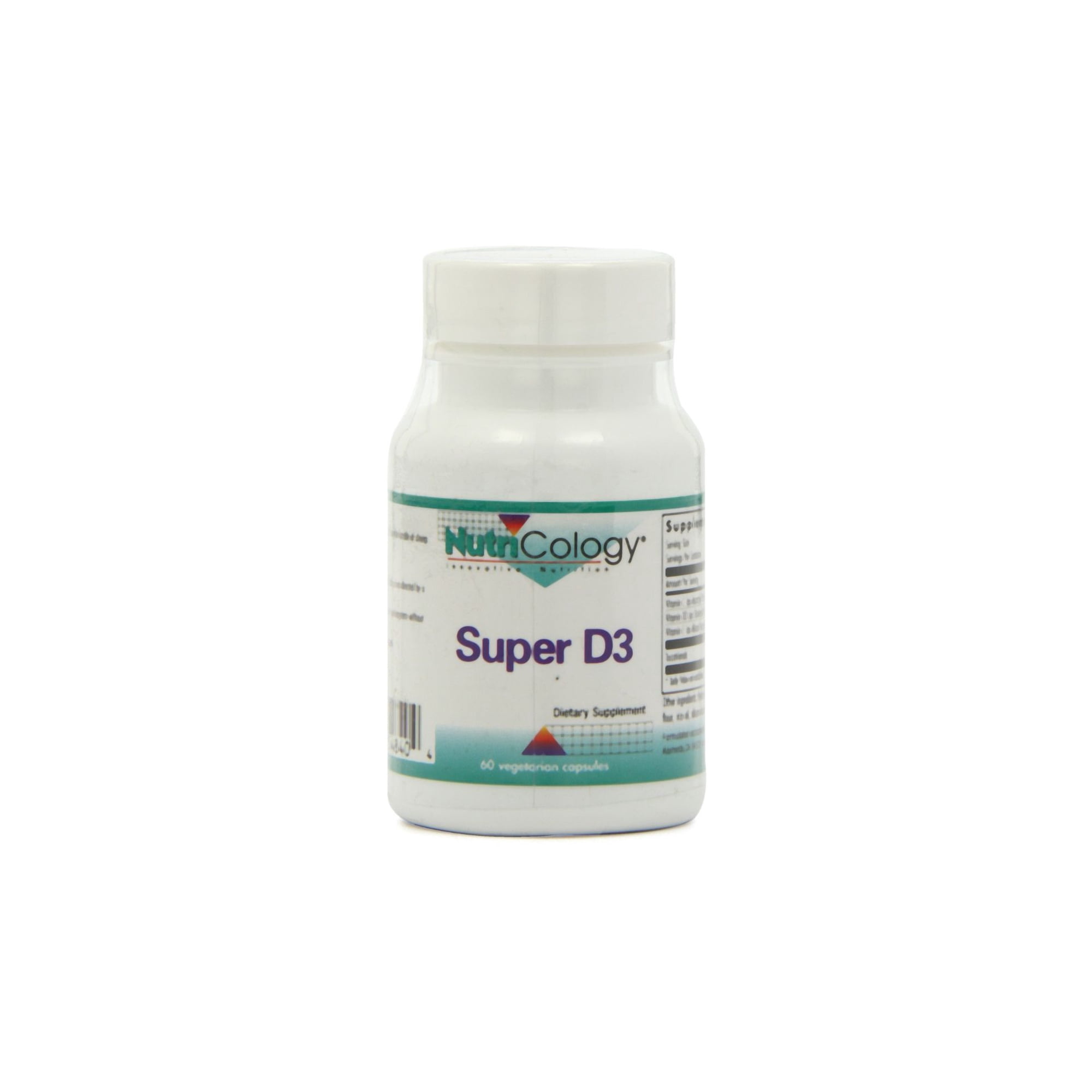 NutriCology Super D3 - Delivers 50 mcg Vitamin D3 - Supports Bone Strength, Immune Balance & Healthy Mindset - 60 Servings - 60 Capsules