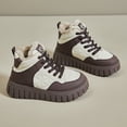 thumbnail image 3 of Mepaouo Women's Fleece Snow Boots Thick Sole Waterproof Walking Sneakers Casual Shoes(Brown,6.5), 3 of 9