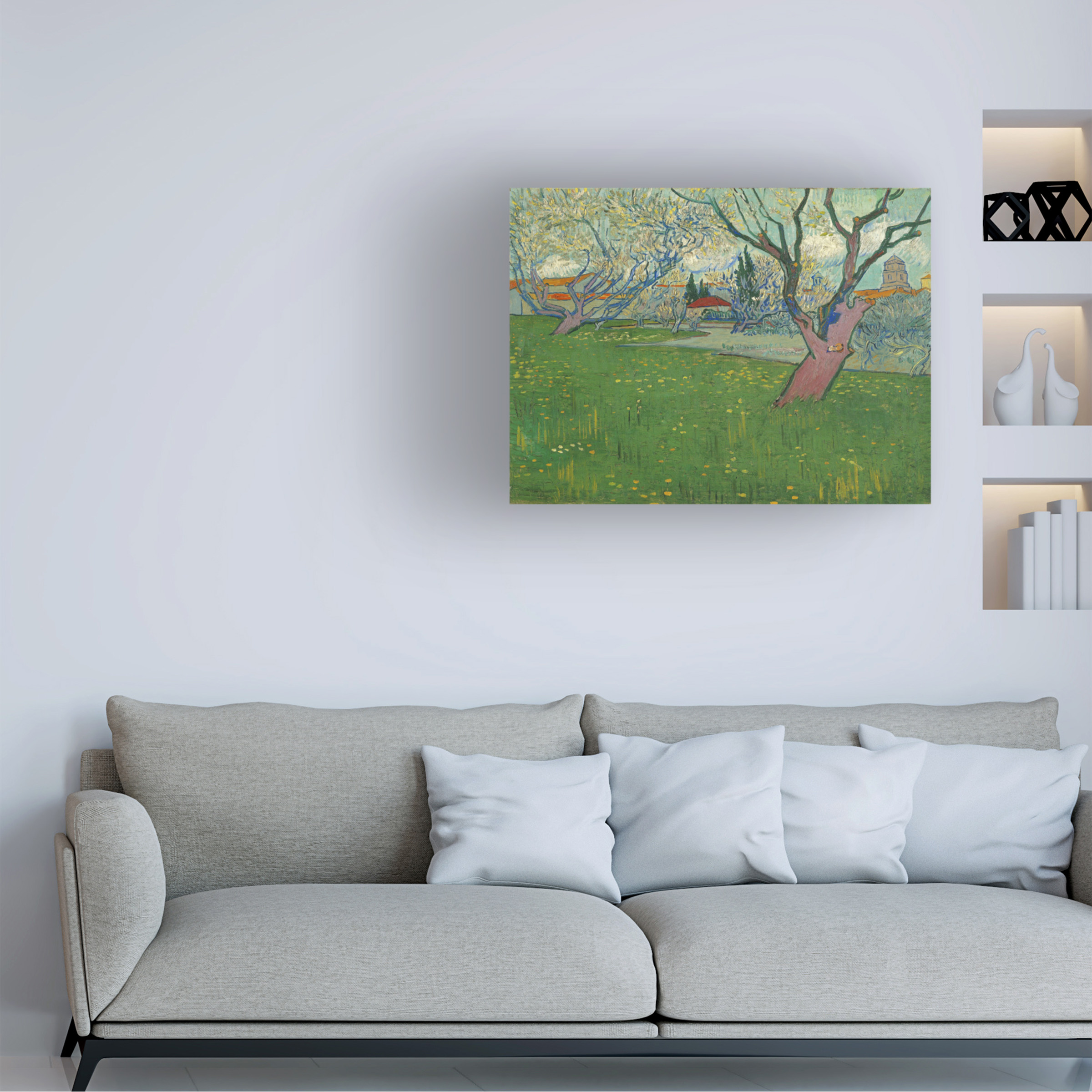 Van Gogh 'Orchards In Blossom View Of Arles' Canvas Art