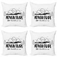 thumbnail image 1 of Ambesonne Saying Throw Pillow Cover 4 Pack, Mountain Adventure Lettering, 20", Charcoal Grey White, 1 of 2