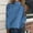 Blue, variant on Womens Sweaters Solid Color Raglan Sleeve Thickened High Neck Loose Wool Base Layer Casual Lazy Style Tops