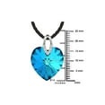 thumbnail image 3 of Gem Stone King 925 Sterling Silver Blue Heart Pendant Necklace Made with Crystals, 3 of 3