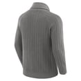 thumbnail image 3 of Men's J. Palmer Graphite Detroit Lions The Playmaker Cardigan Raglan Sweater, 3 of 6