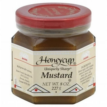 Honeycup Uniquely Sharp Mustard, 8 Oz, 6 Ct